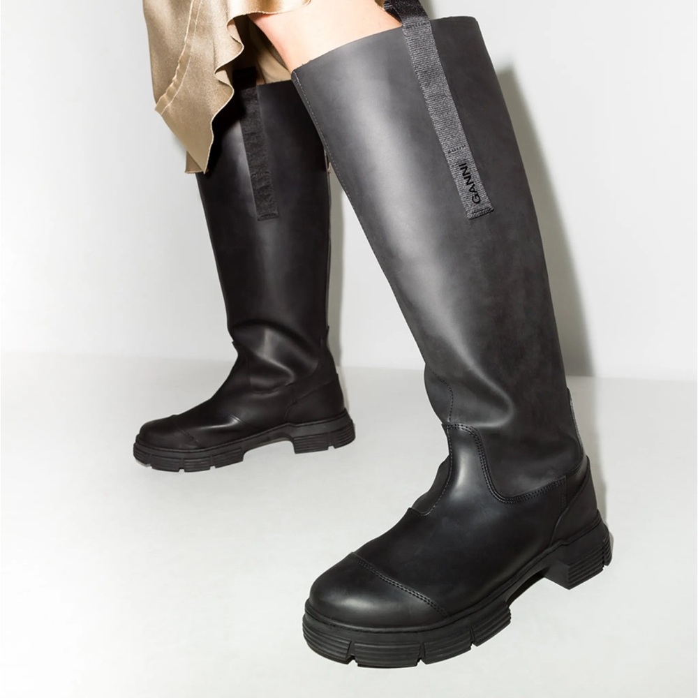 GANNI Recycled Rubber Country Boots